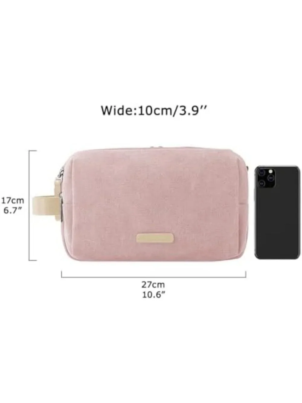 Stylish Pink Toiletry Bag Organizer for Women | Water-Resistant Makeup & Travel